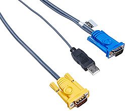 ATEN PS 2 To USB Intelligent KVM Cable 6 M SPHD15M To VGA And USB A 2L5206UP 20 Feet HEC0F0WQM-1614