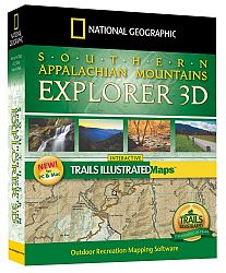 National Geographic Trails Illustrated Southern Appalachian Mountains Topographical Map CD-ROM (Windows or Mac)