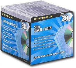 30pk slim clear CD cases