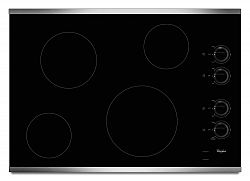 31-inch Electric Ceramic Glass Cooktop in Stainless Steel