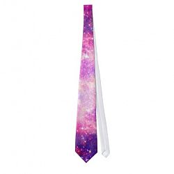 Colourful Pink & Blue Galaxy Nebula Tie
