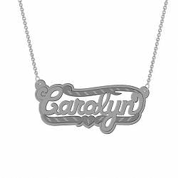 Unbrand Sterling Silver Personalized "Carolyn" Double Nameplate White Not Applicable