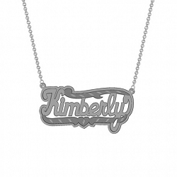 Unbrand Sterling Silver Personalized "Kimberly" Double Nameplate White Not Applicable
