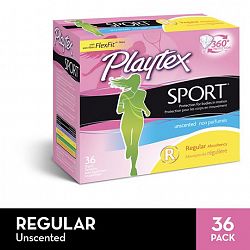 Playtex Sport Regular Unscented Tampons 36 Count