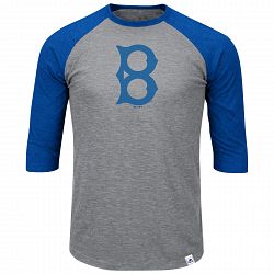 Brooklyn Dodgers Cooperstown Two To One Margin 3/4 Raglan T-Shirt