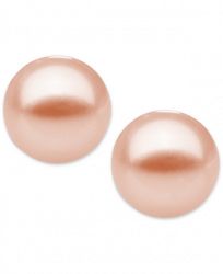 Children's Pink Cultured Freshwater Pearl Earrings in 14k Gold (4mm)