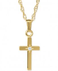 Children's Diamond Accent Cross Pendant Necklace