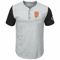 San Francisco Giants Pinstripe Henley T-Shirt