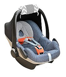 Itzy Ritzy IR-RW8003 Wrap Infant Car Seat Handle Cushion, C. Grey Chevron