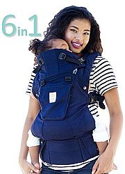 SIX-Position, 360° Ergonomic Baby & Child Carrier by LILLEbaby - The COMPLETE Organic (Blue Moonlight)