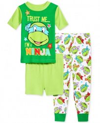 Tmnt 3-Pc. I'm A Ninja Cotton Pajama Set, Toddler Boys (2T-5T)