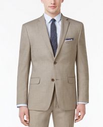 Alfani Men's Slim-Fit Traveler Light Brown Neat Jacket, Created for Macy's