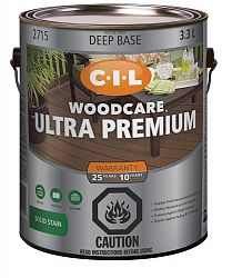 CIL Woodcare Ultra Premium Solid Stain Deep Base, 3.3 L