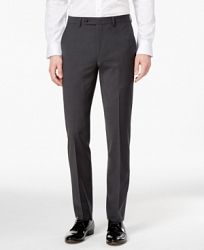 Bar Iii Men's Skinny Fit Stretch Wrinkle-Resistant Charcoal Suit Pants, Created for Macy's