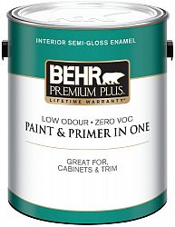 BEHR PREMIUM PLUS ® Interior Semi-Gloss Enamel Paint - Deep Base, 3.43 L