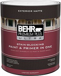 Exterior Paint & Primer in One, Flat - Deep Base, 946 mL