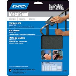 MetalSand 9 inch x11 inch Sanding Sheets Assorted grits 3 pack