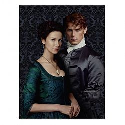 Outlander | Claire And Jamie Damask Portrait Postcard