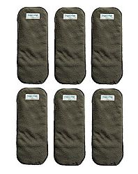 (6 Pack) HappyEndingsTM 5 Layer Charcoal Bamboo Inserts for Cloth Diapers (5 Layer Charcoal Bamboo Inserts (6 Pack))