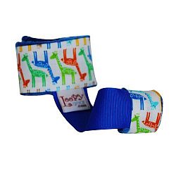 Loopy Gear Baby Rattle Holder ~ Choose Pattern (Parade of Giraffes Blue) by Loopy Gear