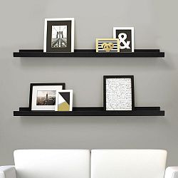 Edge Pack of 2- 44x4 Inch Picture Frame Ledge- Black
