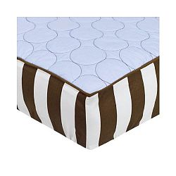 Bacati Quilted Circles Blue/Chocolate Changing Pad Cover