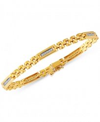 Men's Diamond Link Bracelet (1/4 ct. t. w. ) in 10k Gold