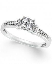 Diamond Promise Ring in 10k White gold (1/4 ct. t. w. )