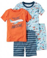 Carter's 4-Pc. Plane Awesome Cotton Pajama Set, Baby Boys (0-24 months)