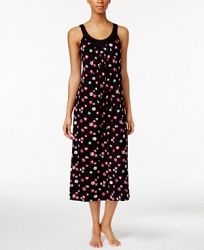 Alfani U-Neck Printed Knit Nightgown, Created for Macy's