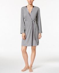 Alfani Satin-Trimmed Wrap Robe, Created for Macy's
