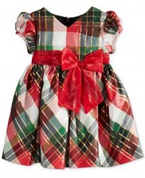 Bonnie Baby Baby Girls' Plaid Taffeta Dress