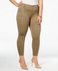 Body Sculpt by Celebrity Pink Trendy Plus Size The Slimmer Ankle-Zip Skinny Jeans