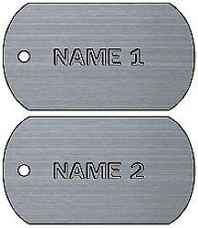 AAF Personalised Name Dog Tag Car Air Freshener Packaged in a polyp. . .