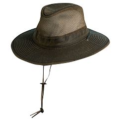 Weathered Cotton Mesh Safari Hat