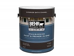 Exterior Paint & Primer in One, Satin Enamel - Ultra Pure White, 3.7 L