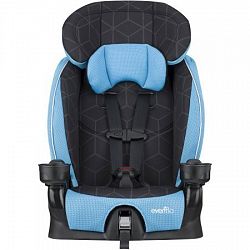 Evenflo Advanced Chase Lx Harness Booster Seat | Simple Adjustability with Upfront Harness Fitting and 2 Crotch Buckle Positions - Glacier Ice by EvenfloProducts.