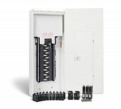 100 Amp, 30 Spaces/60 Circuits Max. Arc Fault Plug-on Neutral Panel Package with Breakers