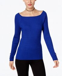 Inc International Concepts Petite Ribbed Sweater, Created for Macy's