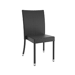 Sonax PPT-603-C Park Terrace Charcoal Black Weave Patio Dining Chairs, Set of 4
