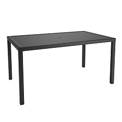 Sonax PPT-602-T Park Terrace Patio Dining Table in Charcoal Black Weave