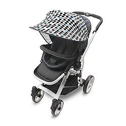 [Manito] Sunshade Scandi / Sunshade for Baby stroller, Pushchair, and Car Seat, Wide Sunblock, UV Cut, Universal and easy installing (diamond_blue)