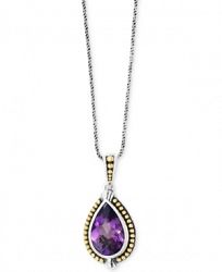 Effy Balissima Amethyst Pendant Necklace (4 ct. t. w. ) in Sterling Silver and 18k Gold