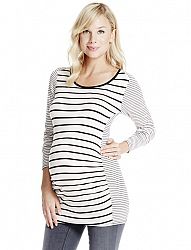Jessica Simpson Maternity striped ruched top - M