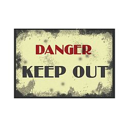 10-inch x 14-inch Aluminum Sign Vintage Keep Out