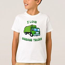 I Love Garbage Trucks Kids Infant Shirt
