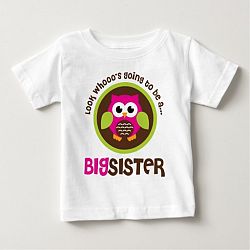 Look Whoos Going to be a Big Sister Owl Baby T-shirt