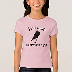 Play like a girl - hockey T-shirt