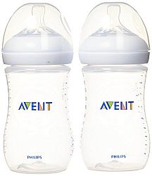 Philips Avent Natural Baby Bottle 9 ounce , 2 Pack, BPA Free, SCF693/27