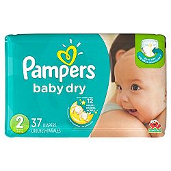 Pampers Baby Dry Diapers Size 2 Jumbo Pack 37 ea